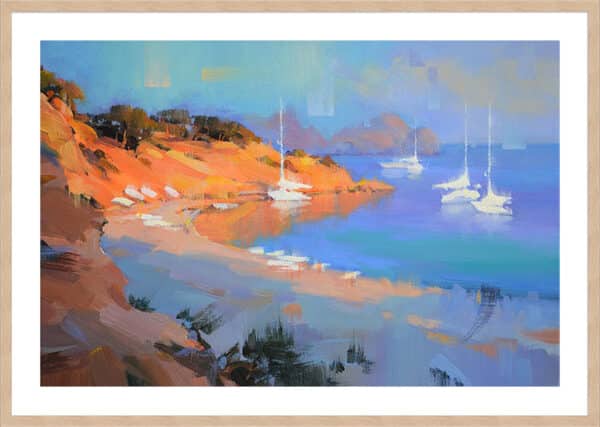 Evening Boats - 5cm White Border - Image 3