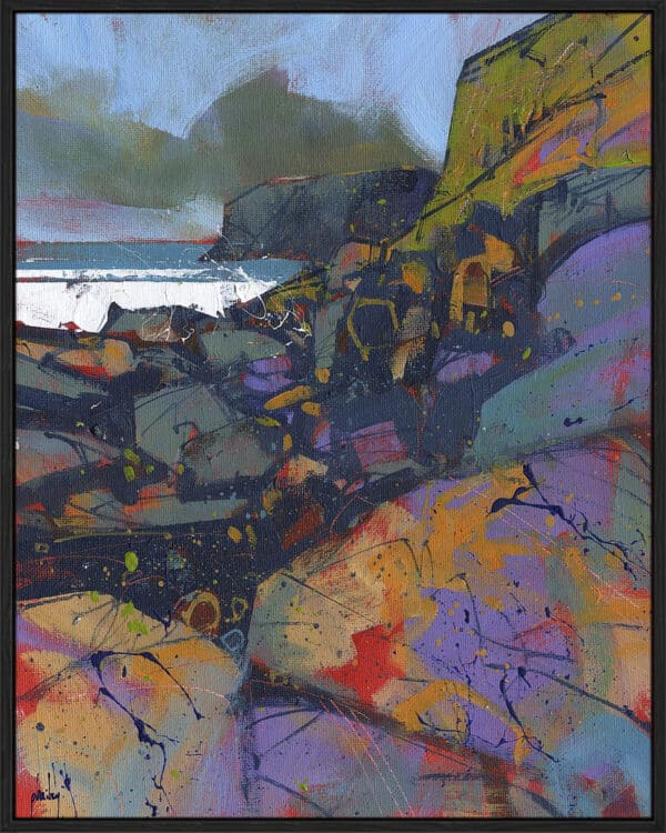 Morfa Cove Rocks - Canvas