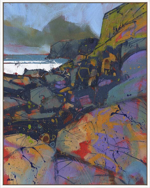 Morfa Cove Rocks - Canvas - Image 3