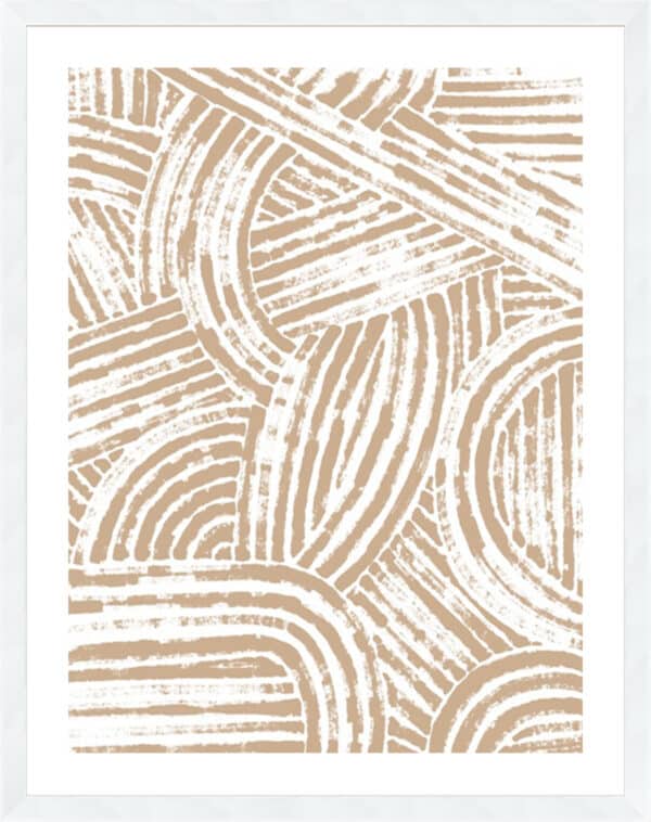 Pattern Maze in Apricot II - 5cm White Border - Image 2