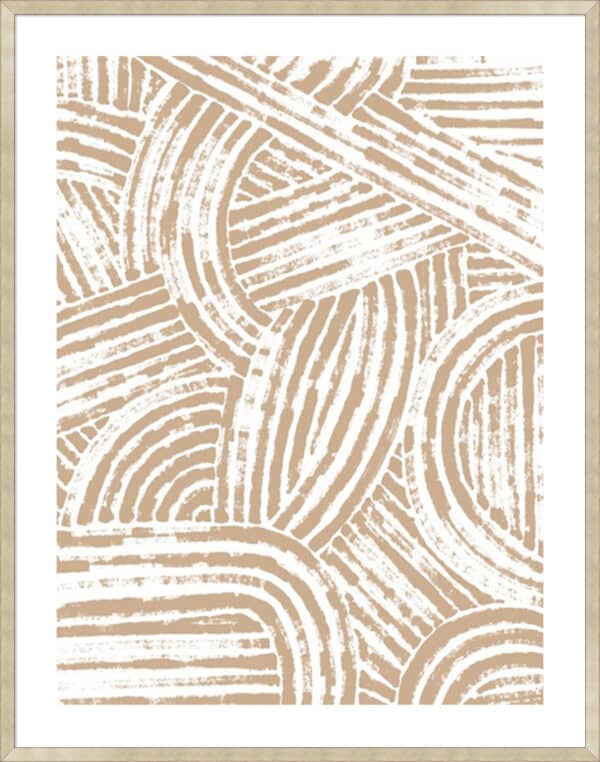 Pattern Maze in Apricot II - 5cm White Border - Image 3