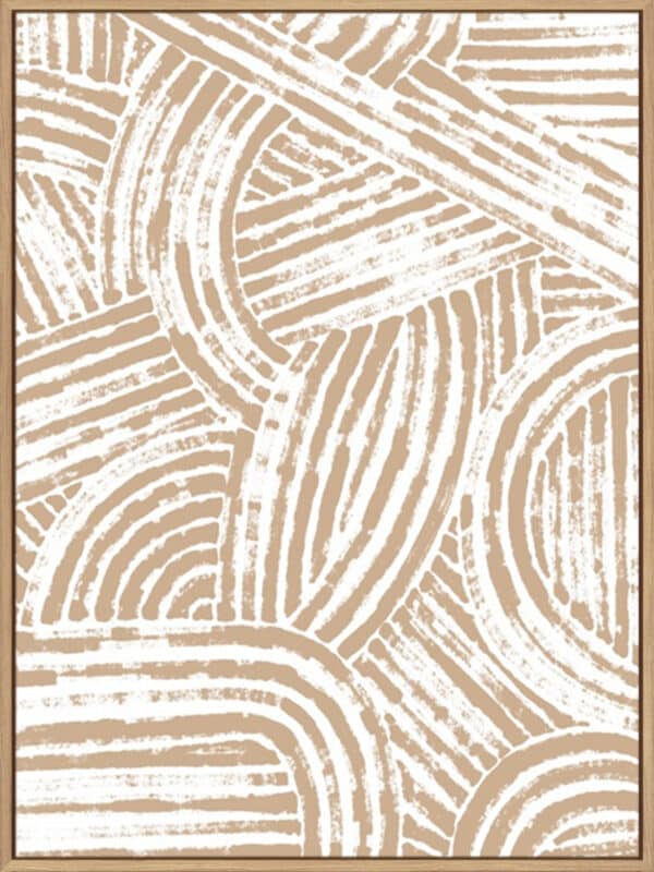 Pattern Maze in Apricot II - Canvas