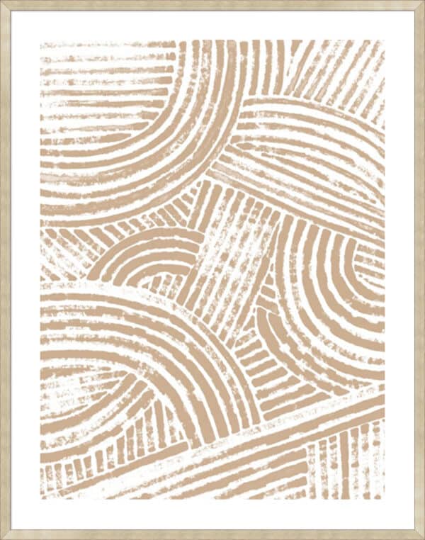 Pattern Maze in Apricot I - 5cm White Border - Image 2