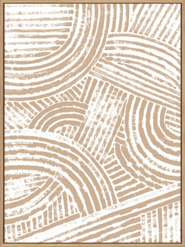 Pattern Maze in Apricot I - Canvas