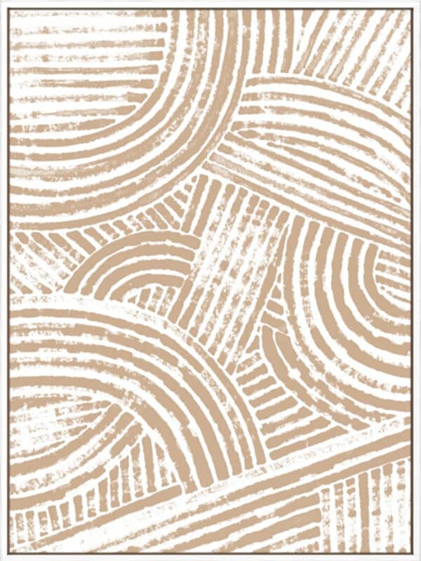 Pattern Maze in Apricot I - Canvas - Image 2