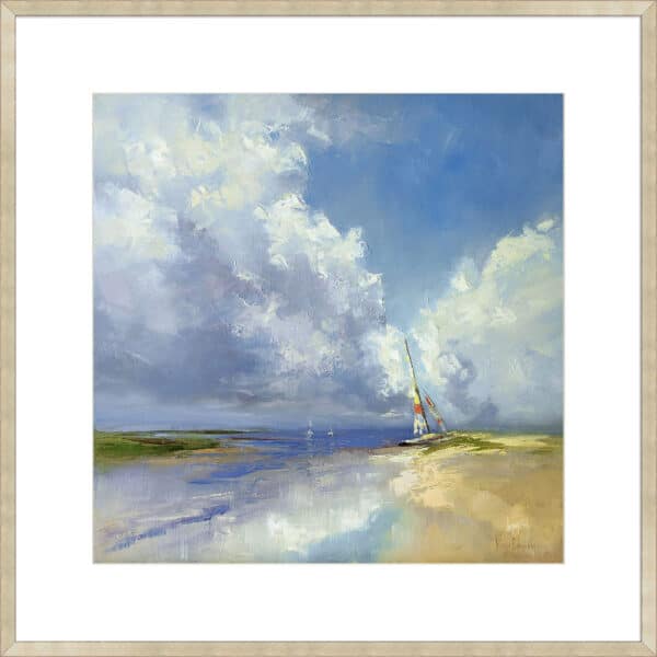 Sailboat on a Sandy Beach - 10cm Mount Board - Image 4