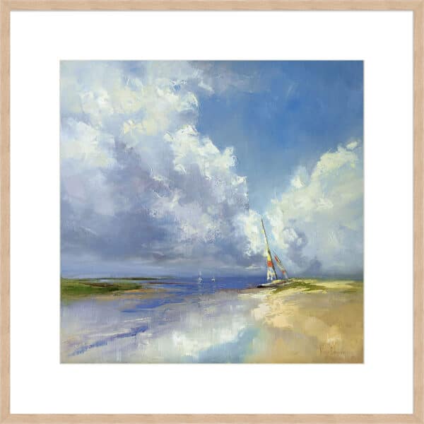 Sailboat on a Sandy Beach - 10cm Mount Board - Image 5