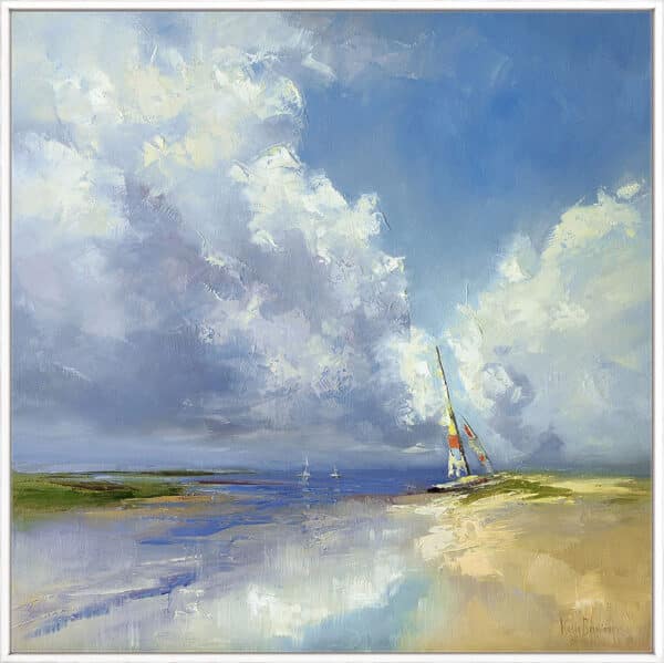 Sailboat on a Sandy Beach - Canvas - Image 5