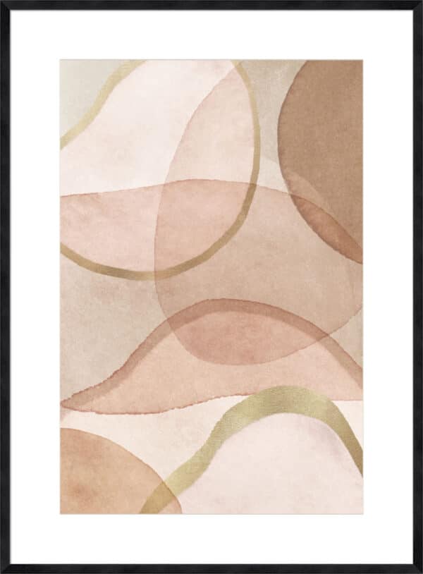 Blush and Brown Abstract - 10cm Mount Board - Image 6