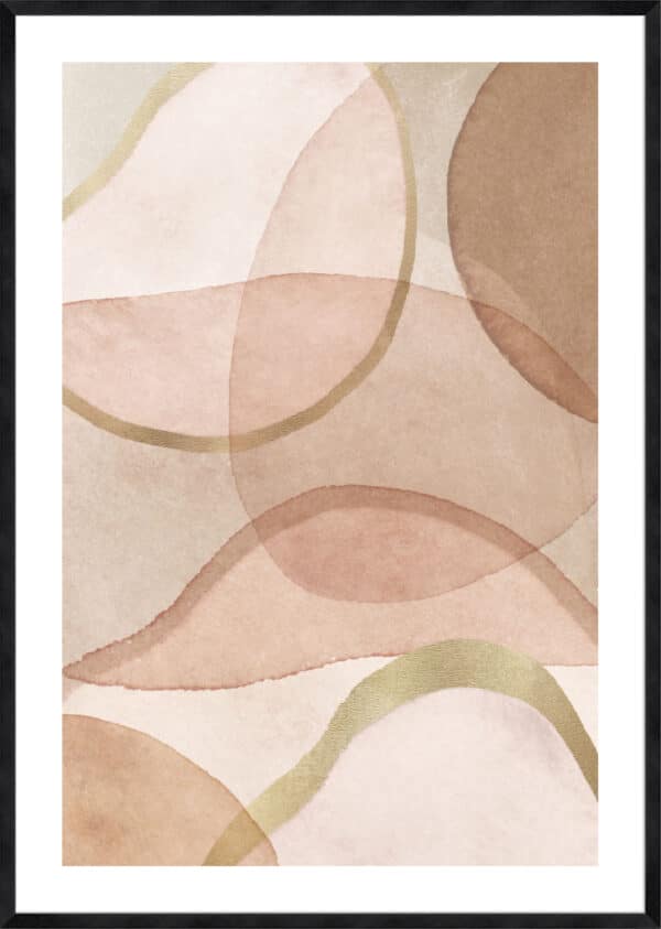 Blush and Brown Abstract - 5cm White Border - Image 4