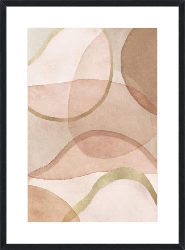 Blush and Brown Abstract - 10cm Mount Board - Image 7