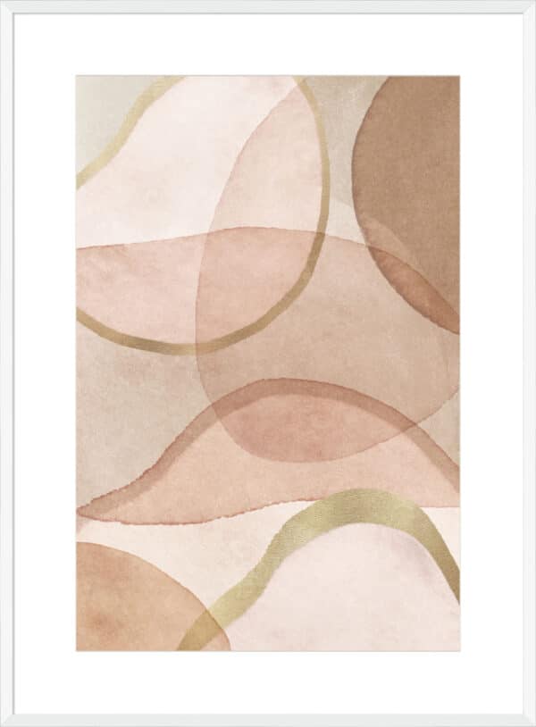 Blush and Brown Abstract - 10cm Mount Board - Image 5