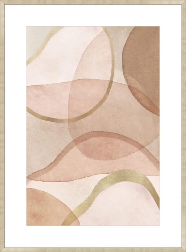 Blush and Brown Abstract - 10cm Mount Board - Image 2