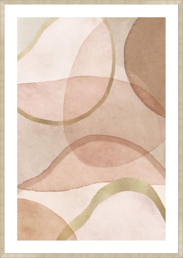 Blush and Brown Abstract - 5cm White Border - Image 2