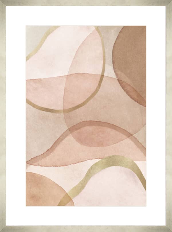 Blush and Brown Abstract - 10cm Mount Board - Image 3