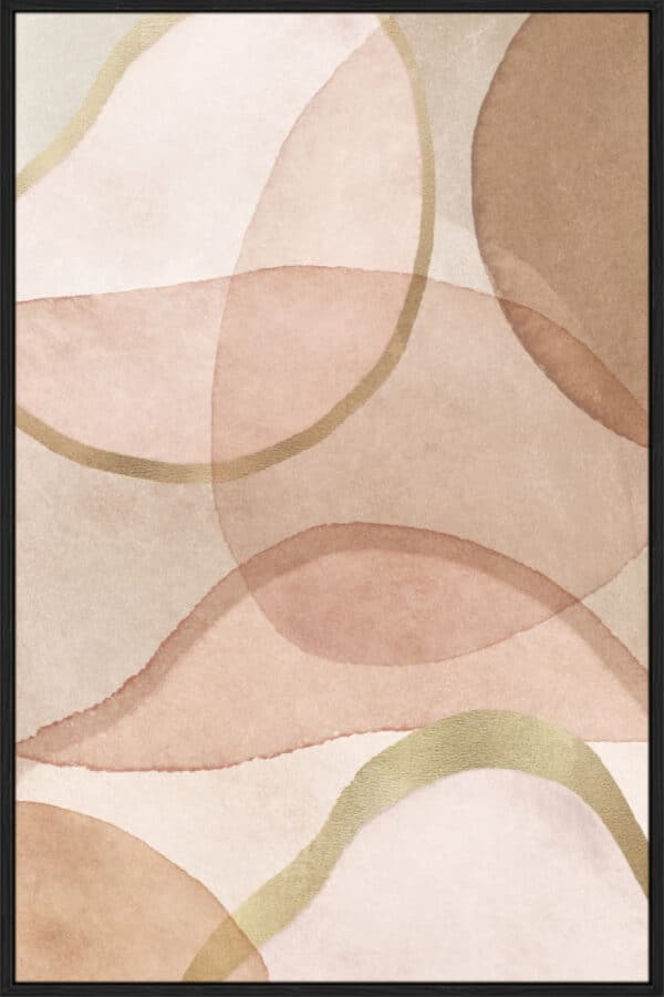 Blush and Brown Abstract - Canvas - Image 3