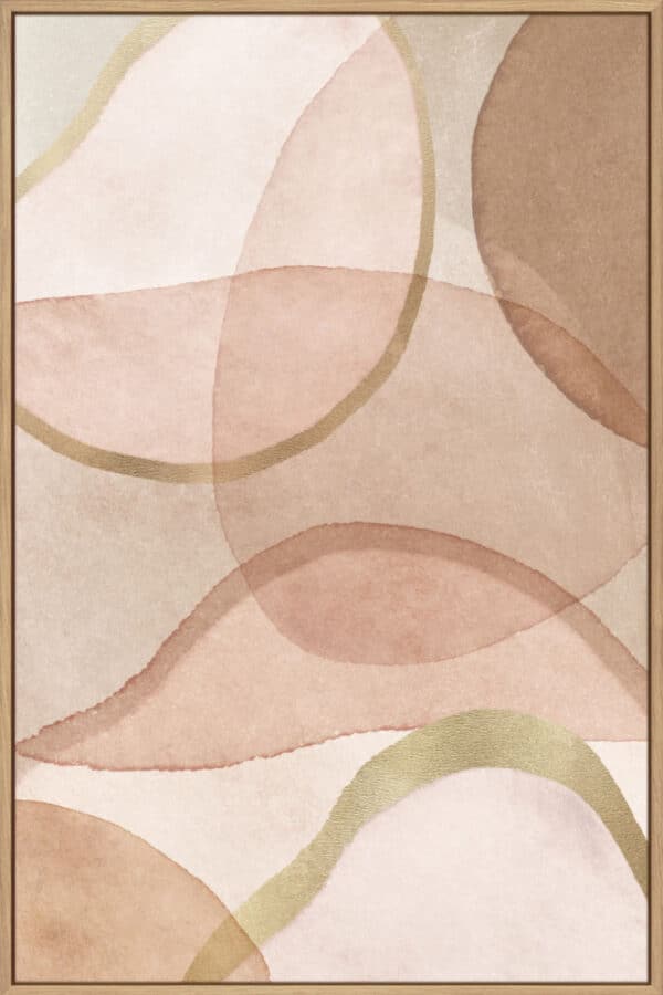 Blush and Brown Abstract - Canvas