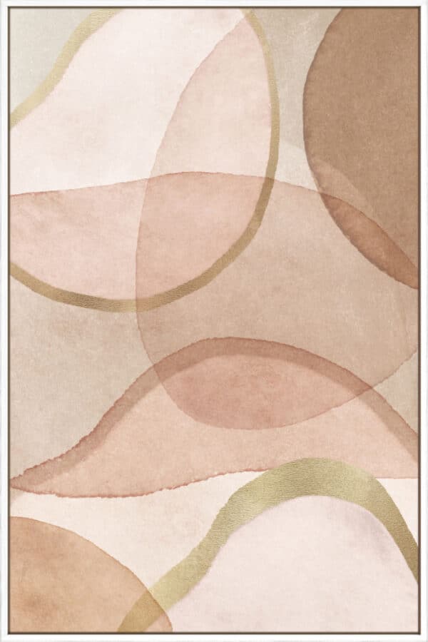 Blush and Brown Abstract - Canvas - Image 4