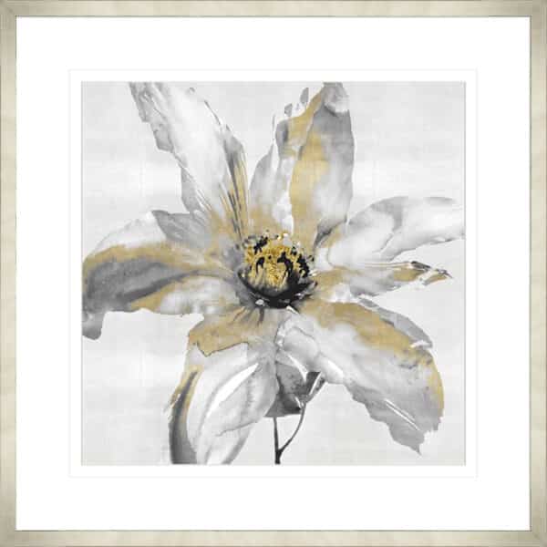 Gold Hearted Flower - 10cm Mount Board