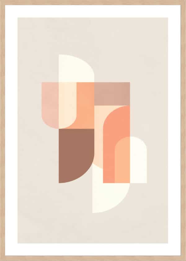 Retro Geometric III - 5cm White Border