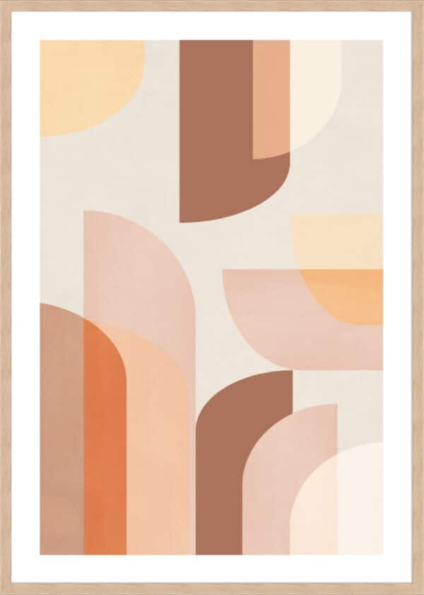 Retro Geometric II - 5cm White Border