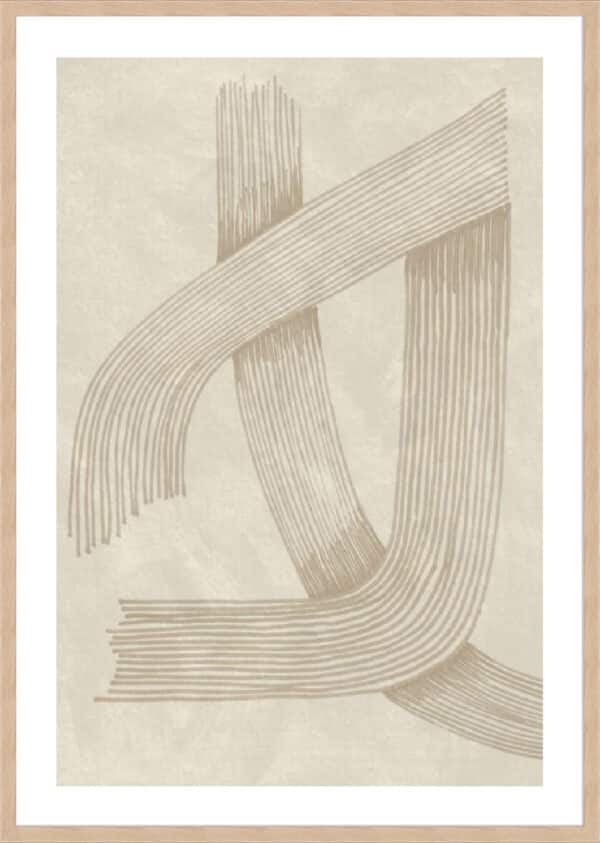 Abstract Sophisticated Line I - 5cm White Border