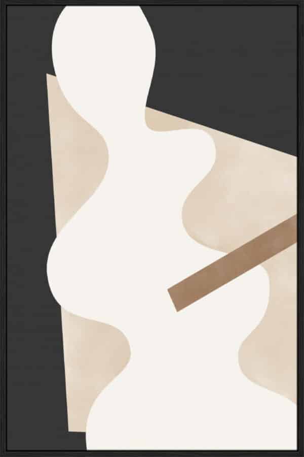 Beige Graphic Curves - Canvas - Image 3