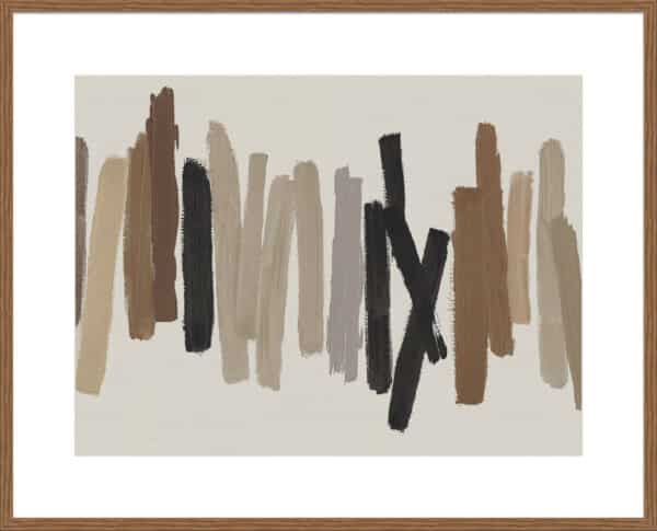 Strokes in Brown I - 10cm Mount Board - Image 5