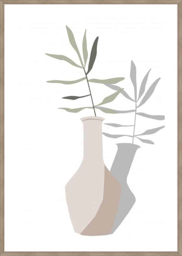 Vase & Stem III - 5cm White Border