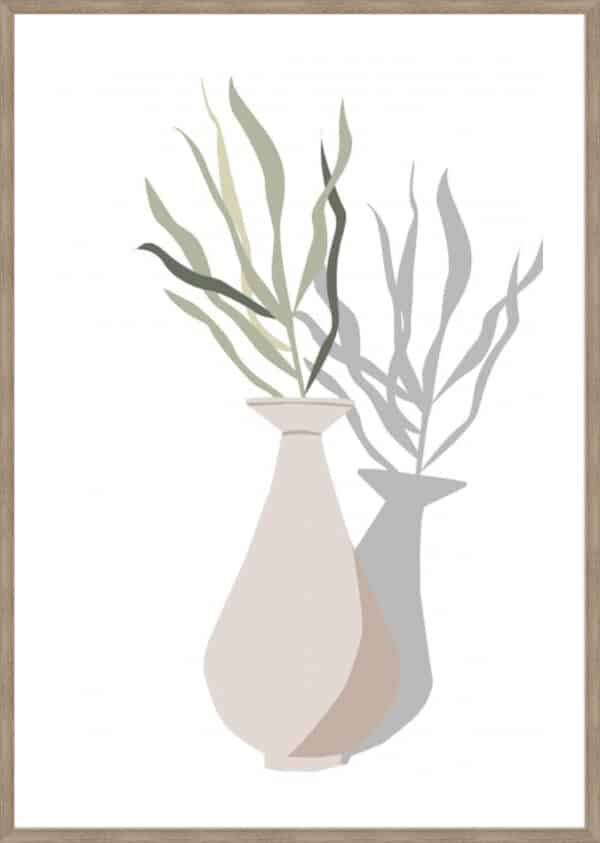 Vase & Stem I - 5cm White Border